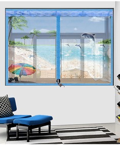 隐形隔虫拉链纱窗