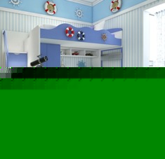 蓝色地中海男孩房全屋定制