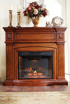 复古实木仿真火电壁炉