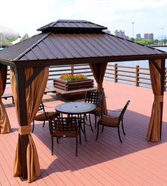 户外遮阳防腐木凉亭