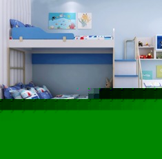 多功能儿童房书房组合