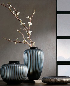 创意条纹玻璃花瓶