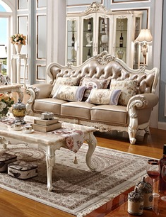 欧式皮艺沙发组合