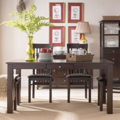 带储藏橡木餐桌