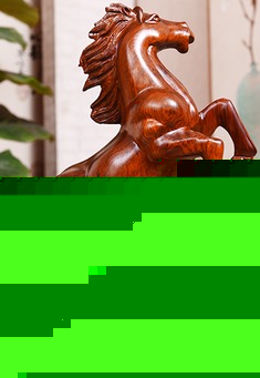 古典镇宅木雕马摆件