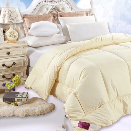 优雅莱全棉加密贡缎秋冬被，宽边封边绗缝抗菌透气纤维被，型号7029