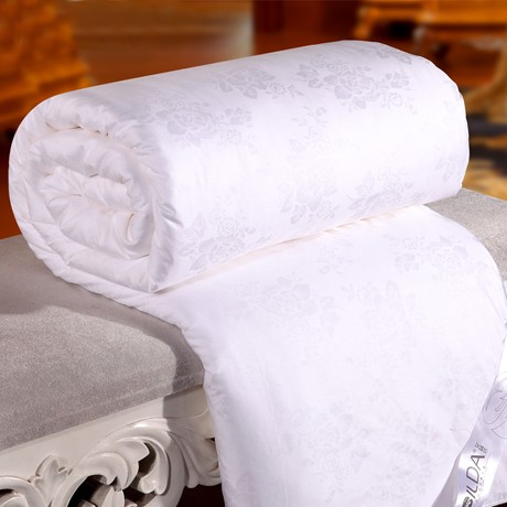 艾丝达天然蚕丝被芯，手工拉制子母被，银丝镶边被子SZCSXB01012