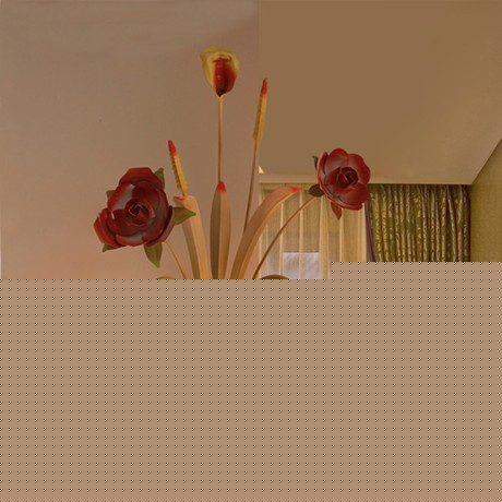 美苑田园花草壁灯，磨砂喷漆铁艺卫生间LED壁灯，型号: 0581