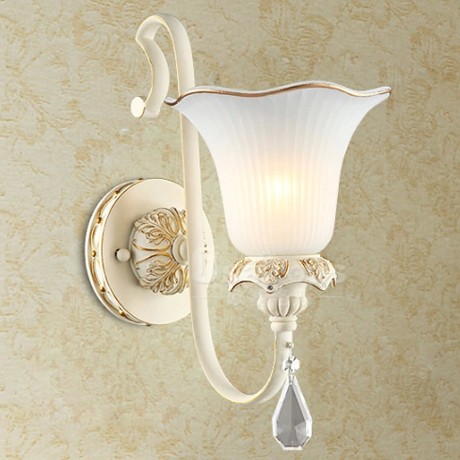 田园壁灯复合树脂烤漆雕花制作，欧塞洛斯玻璃过道壁灯，简约装饰灯具