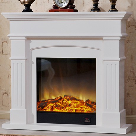 豪印象黑白两色实木壁炉，高仿真家用取暖器，VA530电壁炉装饰柜