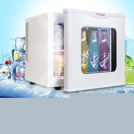 富信家用玻璃门迷你小冰箱，单门制冷展示箱，型号: BC-17S