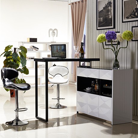 小木屋纯白时尚现代中式餐边柜，时尚造型可伸缩餐厅吧台，货号RD102