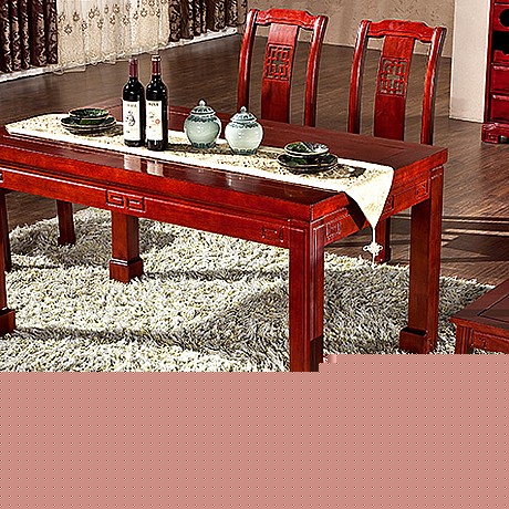 水岸家具品牌现代中式餐桌，地道榆木材质餐桌，演绎传统的经典，天然环保，型号H1-A010