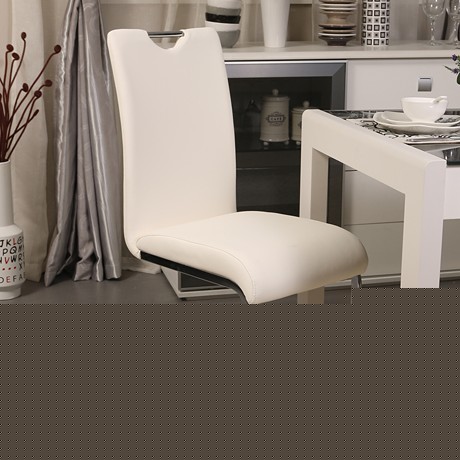 CUHOK/可好家具无扶手不锈钢餐椅，环保皮艺餐椅，型号: KH8808N