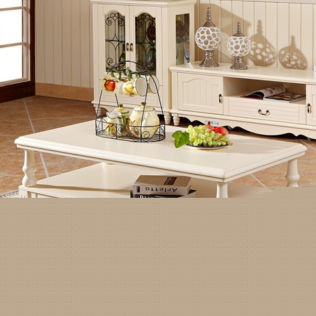 韩式田园客厅茶几，储物白色简约家具，德邦尚品金属磨砂烤漆工艺