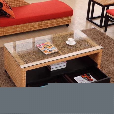 藤佳人储物茶几，东南亚藤艺茶台，进口印尼藤茶桌HB-TD8001A