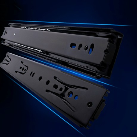 海蒂诗三节滑轨静音抽屉轨道，侧装加厚主体轨道，型号: 5332-450-h