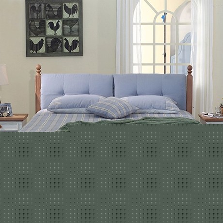 拉阔乡村1.5米1.8米地中海布艺大床，田园实木床，型号dc03