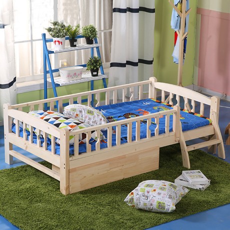 香世源家具幼儿单人床，带护栏实木儿童床， XSY-ETC型号宜家小床