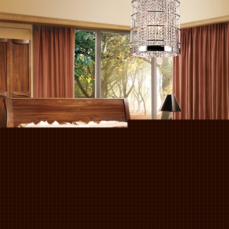 自由巢现代中式实木床，稳重大气1.8米双人床，典雅储物高箱床W9109