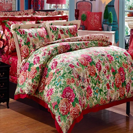 富安娜婚庆百子迎福床上用品，何以笙箫默同款六件套，货号811001654001