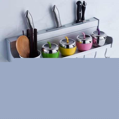 九牧厨房多功组合架，太空铝防滑置物架，型号94164厨房刀架