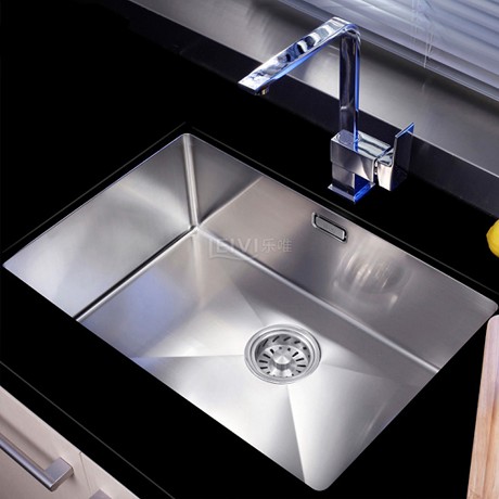 乐唯大容量不锈钢拉丝水槽，可台下安装厨房水槽，型号: LD306