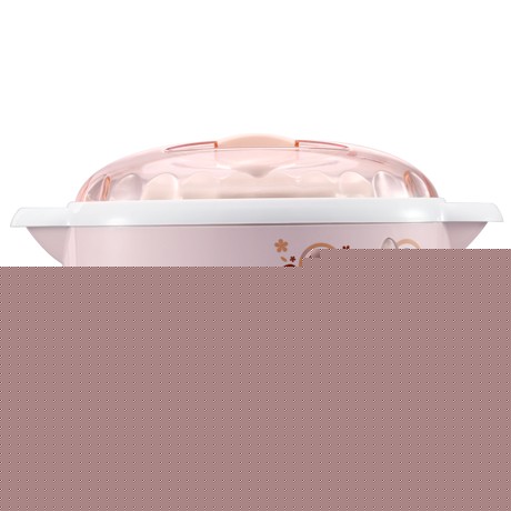 Tonze/天际淡粉色水密封白陶瓷内胆陶瓷锅，自动保温智能隔水炖锅