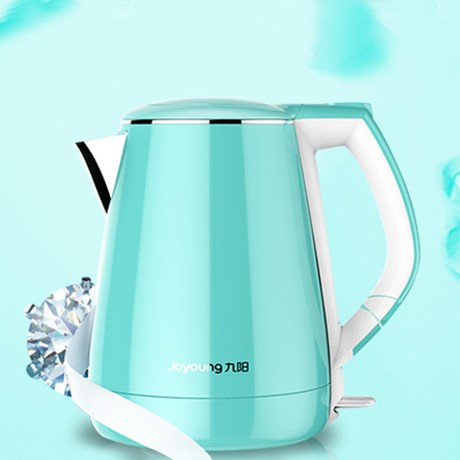 九阳不锈钢珠光注塑电热水壶，1.5L精准温控厨房电器，型号：K15-F626