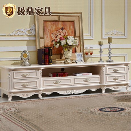 极鼎家具欧式实木多功能电视柜，JD-F20系列橡木烤漆客厅电视柜