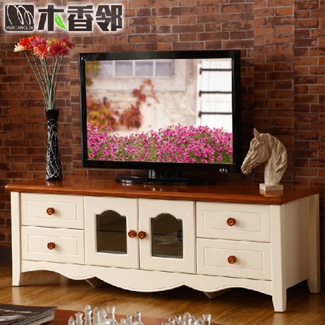 木香邻地中海板式电视柜，茉莉花白哑光电视柜，型号ADLS-5001T#