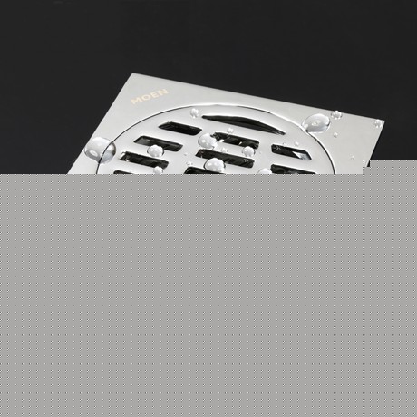 摩恩铜本体地漏型号3793 ，横条纹设计内置过滤网，水滴型抗冲压地漏盖板