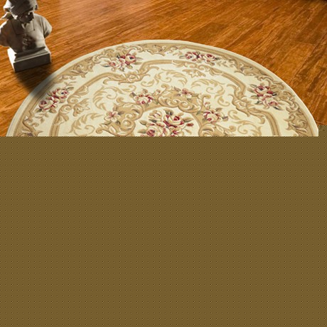 美尔居易用家居欧式无醛级卧室地毯，羊毛混纺圆形底垫，货号DTMJHYY