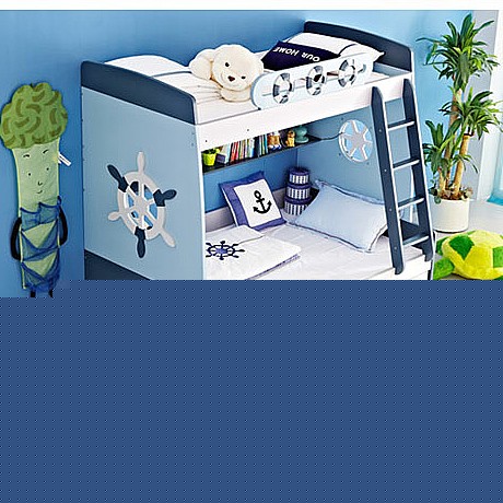 林氏木业奇幻海盗王系列儿童床，优质人造板上下组合床，坚固耐用，健康环保，型号A02