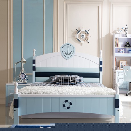 健康环保雅思洛王子床，欧式1.5米儿童床，329A优质板材单人床男孩