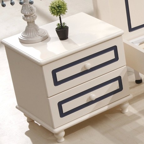 可爱田园儿童床头柜，收纳储物床边柜，卡斯汀堡绿色环保二层柜6600B