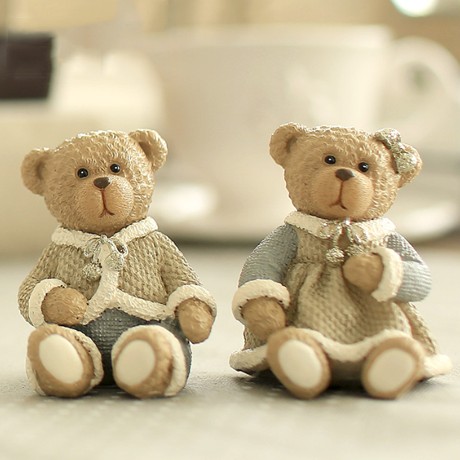 客厅办公室装饰摆件，米子家居小熊摆件NAR010001，可爱树脂工艺品