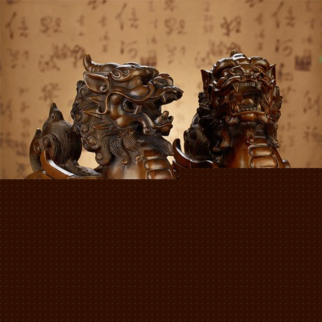 慈缘阁开光纯铜貔貅摆件，办公室招财风水家居装饰品，货号: BJTQPXAE