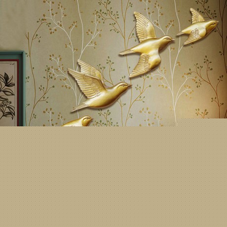 尚凡树脂小鸟造型墙面装饰挂件，仿古鸟类模型壁饰，货号: SFXNBG02