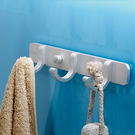 Cobbe/卡贝型号5065挂衣钩，太空铝壁挂式排钩，全实心挂衣帽钩