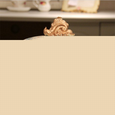 尚上美居环保树脂雕花果盘，古典陶瓷手工彩绘描金果盘，货号: 008-1