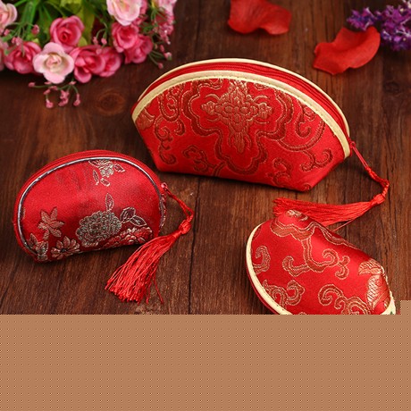 麦达令创意中式喜糖袋，锦缎刺绣喜糖袋，婚庆用品喜糖包零钱袋
