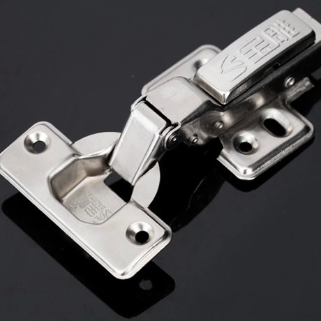 宝雕S312精致不锈钢液压缓冲柜门铰链，固定式底座烟斗铰链