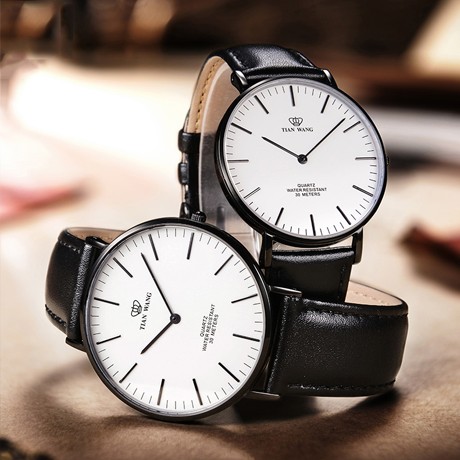 天王男女情侣表，3851B石英机芯手表，男士防水休闲表