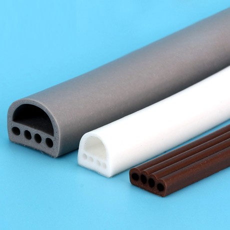 顶谷硅胶门窗软隔音条，多孔防尘木门门缝密封条，型号: B5-1-1.