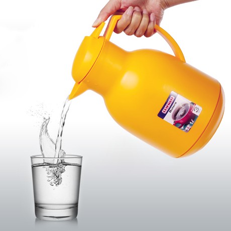 利快彩色壶形热水瓶，真空银离子隔热玻璃保温壶，型号：Bolero