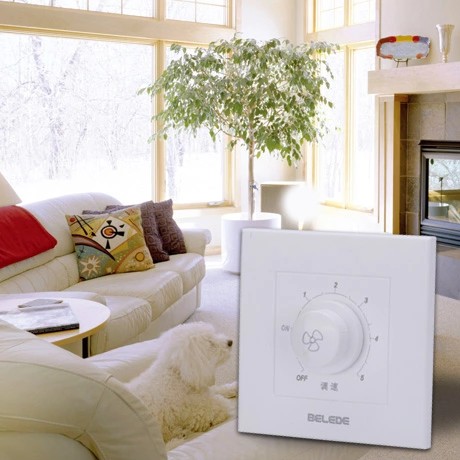 贝朗德 A10-41调速开关，象牙白10A风扇调速开关，拜耳PC开关