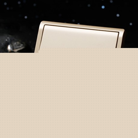 施耐德电气86型单联单控开关，16A香槟金荧光指示开关，德国拜耳PC材料高效阻燃