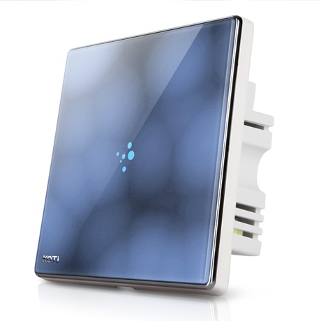 KOTI柯帝86型触摸开关，CRL0101-S蓝灰色亚克力感应面板，夜光导航设计方便实用