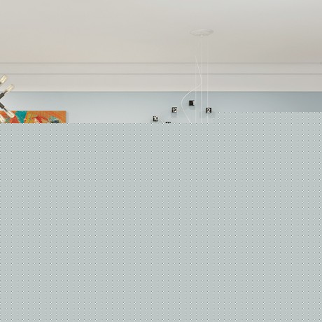 百安居二居室现代简约风格客餐厅定制，室内布局设计施工全案定制